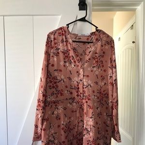 JustFab pink floral dress
